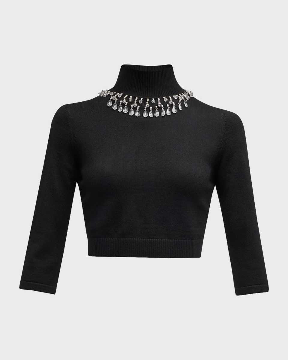 Matchmaker High-Neck Crystal Crop Top